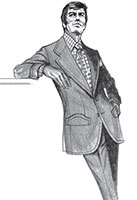 Ad for "The Wardrobe for Men", June 1, 1973 - No. 935 pencil on textured paper